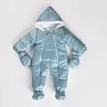 Beautiful Jacket With Removable Gloves And Booties Blue - საბავშვო ქურთუკი