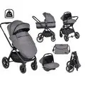 Cangaroo 4 in1 Christiano Dark Grey - საბავშვო ეტლის კომპლექტი