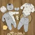 Cute Animals Set Grey  - ჩვილის სამოსის ნაკრები