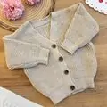 Baby Cute Knitted Jacket Beige - საბავშვო მოსაცმელი