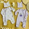 Cherry Romper Purple - ჩვილის რომპერი