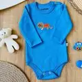 Lion Bodysuit Light Blue  -  ჩვილის ბოდე