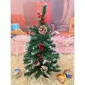 Snow-Covered Christmas Tree With Pine Cones And Berries საახალწლო ნაძვის ხე დათოვლილი ტოტებით, გირჩითა და კენკრით 45 სმ