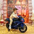 Electric Moto Blue - ელექტრო მოტოციკლი კაუჩუკის საბურავებით