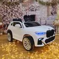 BMW X8 White - ელექტრო მანქანა კაუჩუკის საბურავებით