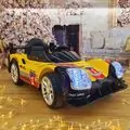 Electric Formula 1 Car Yellow - ელექტრო მანქანა კაუჩუკის საბურავებით