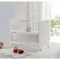 Baby When White Color Wheeled Bedside Cradle ახალშობილის საწოლი