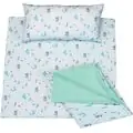 Pique Blanket Set 3 Piece Muslin Set Green ახალშობილის თეთრეული