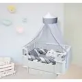 Knitted Sleeping Set for cribs Grey ახალშობილის საწოლის თეთრეული