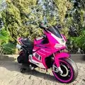 Sport Moto Pink With Light Wheel - ელექტრო მოტოციკლი მანათობელი საბურავებით