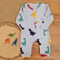 Funny Dino Romper  - ჩვილის რომპერი