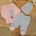 Cute Rabbit 3 In 1 Set - ჩვილის სამოსის ნაკრები