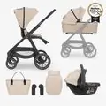 KikkaBoo Modena 4in1 With Carrycot Beige საბავშვო ეტლის კომპლექტი