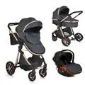 Cangaroo Alma 3 In 1 Black საბავშვო ტრანსფორმერი ეტლი