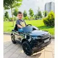 Land Rover BO Range Rover Evoque painting black - ელექტრო მანქანა კაუჩუკის საბურავებით და ტყავის სავარძლით