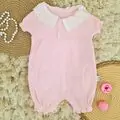 Vintage Romper Pink - ჩვილის რომპერი