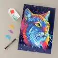 Colorful Cat Diamantiny - თვლებით ხატვა