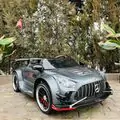 Mercedes Benz Car Painting Grey - ელექტრო მანქანა კაუჩუკის საბურავებით და ტყავის სავარძლით