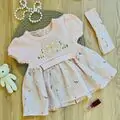 Cute Flower Dress Set საბავშვო კაბის კომპლექტი