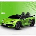 Lamborghini Sport Car Green - ელექტრო მანქანა კაუჩუკის საბურავებით