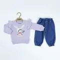 Rabbit Embroidered 2 In 1 Set - საბავშვო ორეული