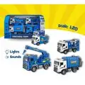 Truck Car With Music And Light Blue - სათამაშო სატვირთო მანქანა
