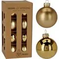 Glass Gold 6CM Christmas Ball Hanging Decoration - ნაძვის ხის სათამაშო