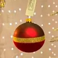 Half Velvet Ball Hanging Decoration - ნაძვის ხის სათამაშო