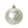 White Snowy Christmas Ball Hanging Decoration - ნაძვის ხის სათამაშო