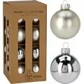 Glass Silver 6CM Christmas Ball Hanging Decoration - ნაძვის ხის სათამაშო