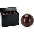 Glittered Brown Ball Hanging Decoration - ნაძვის ხის სათამაშო