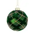 Green Ball With Velvet Hanging Decoration - ნაძვის ხის სათამაშო