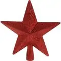 Red Glitter Star Christmas Tree Topper  - ნაძვის ხის წვერის დეკორი