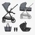 KikkaBoo Mia  4in1 Grey - საბავშვო ეტლის კომპლექტი