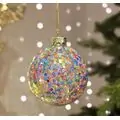 Colorful Glass Ball Hanging Decoration - ნაძვის ხის სათამაშო
