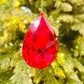 Red Diamond Hanging Decoration - ნაძვის ხის სათამაშო
