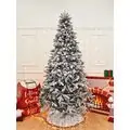 Global Snow-Covered Christmas Tree PVC+PE 230 CM დათოვლილი ნაძვის ხე შერეული სილიკონის წიწვებით