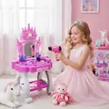 Castle Dressing Table Pink Set - საბავშვო ტრილიაჟი