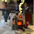 Santa's House With Light And Steam - საახალწლო სანტას სახლი განათებით და ორთქლის ფუნქციით