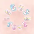 Press-on nails set Rainbow - საბავშვო დასაკრავი ფრჩხილები