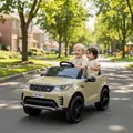 Land Rover Electric Car Champagne - ელექტრო მანქანა კაუჩუკის საბურავებით