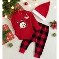 Newborn Baby 3 in 1 Ho Ho Ho Merry Christmas - ახალშობილის ტანსაცმლის კომპლექტი