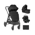 KikkaBoo Ava 3in1 Black - საბავშვო ეტლის კომპლექტი