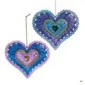 Purple Heart Hanging Decoration - ნაძვის ხის სათამაშო