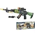 Army Style AK-47 Gun With Light And Sound - სათამაშო თოფი ხმოვანი ფუნქციით და განათებით