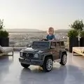 Mercedes Benz G-Class Painting Grey - ელექტრო მანქანა კაუჩიკის საბურავებით და ტყავის სავარძლით