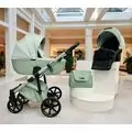 Adamex Nola Natura 3 in 1 Stroller Mint - საბავშვო ეტლის კომპლექტი