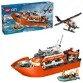 Leo city 60504 Coast Guard Rescue Boat & Helicopter