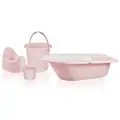 Tuffex Colorful Baby Bath Set 5 Pcs Pink - ჩვილის დასაბანი კომპლექტი