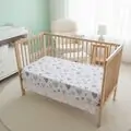 Yuar Baby Fitted Bedsheet 60x120x20cm White Hearts - ახალშობილის საწოლის ზეწარი